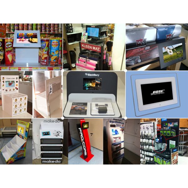 10 Inch Wall Mount Retail LCD Screens closed Framed With Low Power Consumption