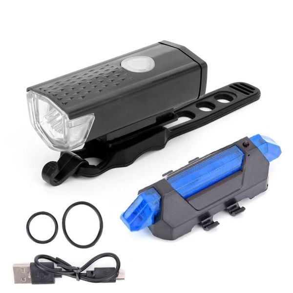 Rechargeable LED Bicycle Light Set Waterproof with Battery Power Supply for Outdoor Activities