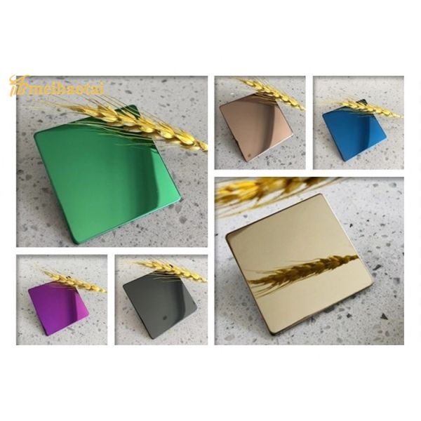 Super Mirror Finish 304/201 Grade Decorative Stainless Steel Sheet 1240x2440mm