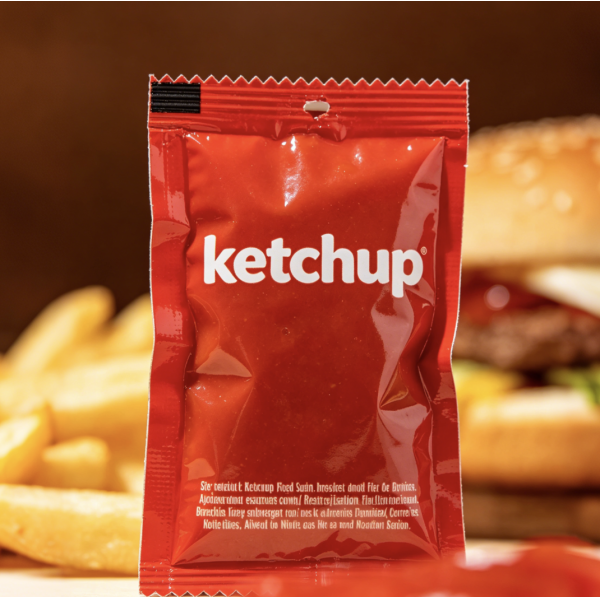 Custom Easy-Tear Ketchup Packets with Multi-Layer Barrier Film for Restaurants and Food Service