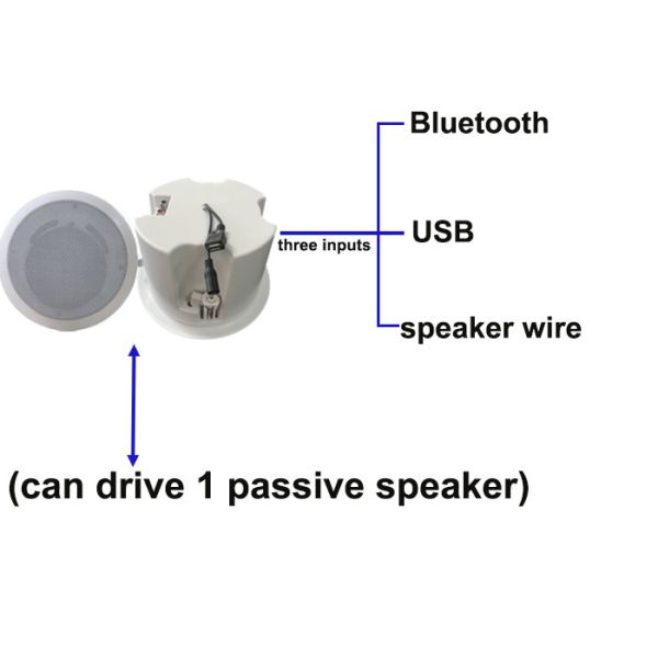 4 Inch Coaxial Speaker ABS Material Active Speaker 2×20W 12V/2A Easy Installation OEM ODM Factory Logo Customization