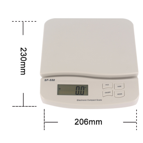 White / Black Electronic Postal Scale SF550 With High Precision Strain Gauge Sensor