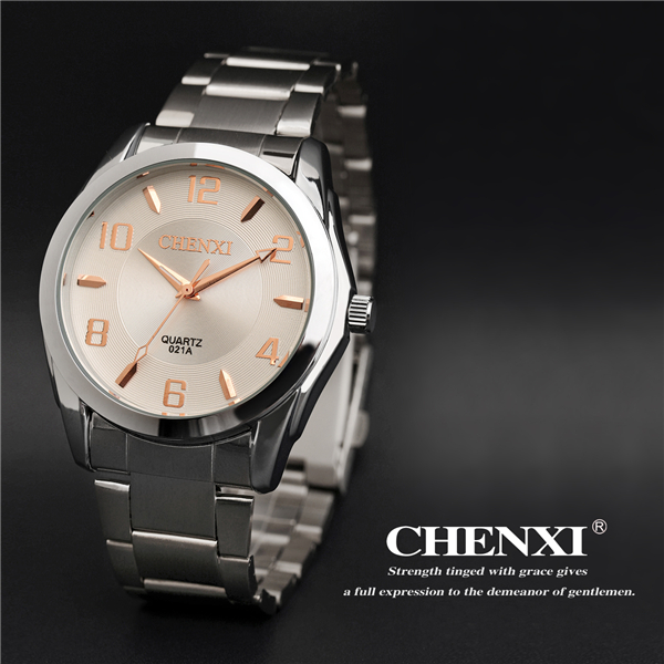Stainless Steel Wrist Watch Quartz Gold Watches CHENXI Branding Watches Men Fashion Watch