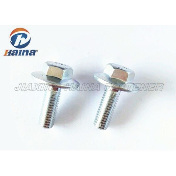 Left Full Thread Hex Head Bolts UNC Blue Zinc Plated DIN 6921 10.9 Grade