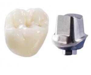 China Chip Resistant Cement Dental Implant Crown Titanium Teeth Zirconia Crowns on sale