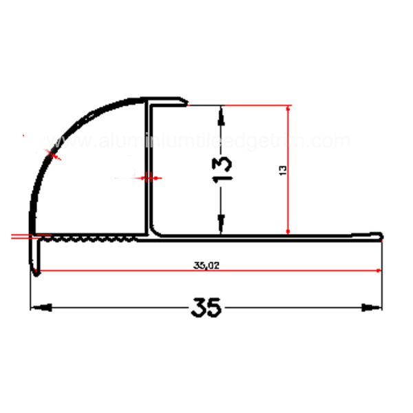 drawing of cream tile trim