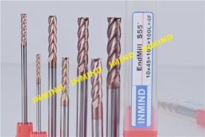 TiAlN Coated CNC End Mill For Milling Machine End Mills , 75 mm - 150 mm Length