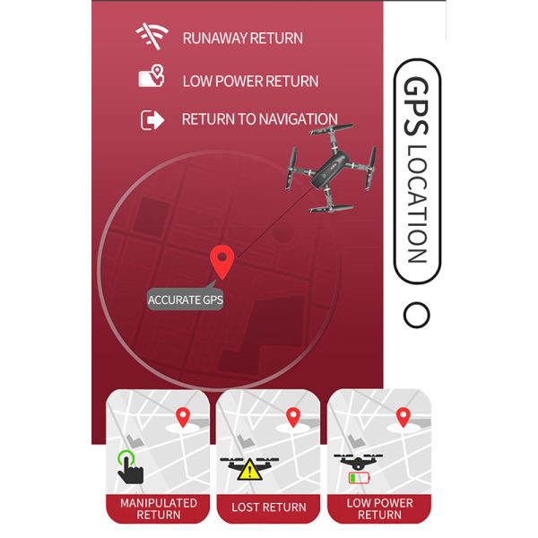 Off Point Flying 5G Foldable Arm 1300mah RC Camera Drone