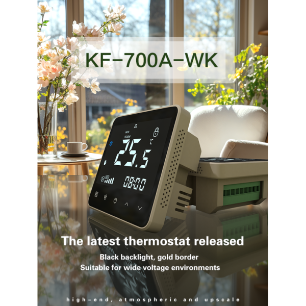 LCD Display Fan Coil Thermostat With Heating Cooling Ventilation Adjustable Fan Speed