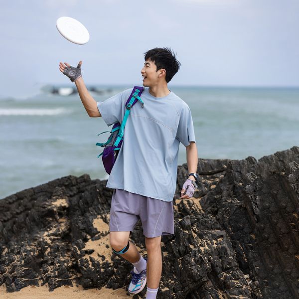 Summer Moisture Wicking Quick Dry Breathable Lightweight Antibacterial Refreshing Comfort Sports Couple Short Sleeve T-Shirt