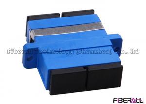 Buy cheap RoHS Compliant SC Duplex Fiber Optic Adapter With Flat Dust Cap For SM Fiber product