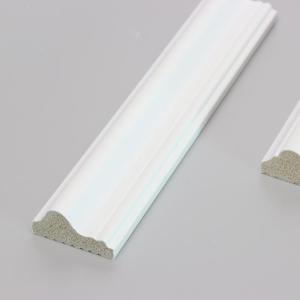 China White Decorative Skirting Tile Baseboard Primed Moulding With Led Light on sale