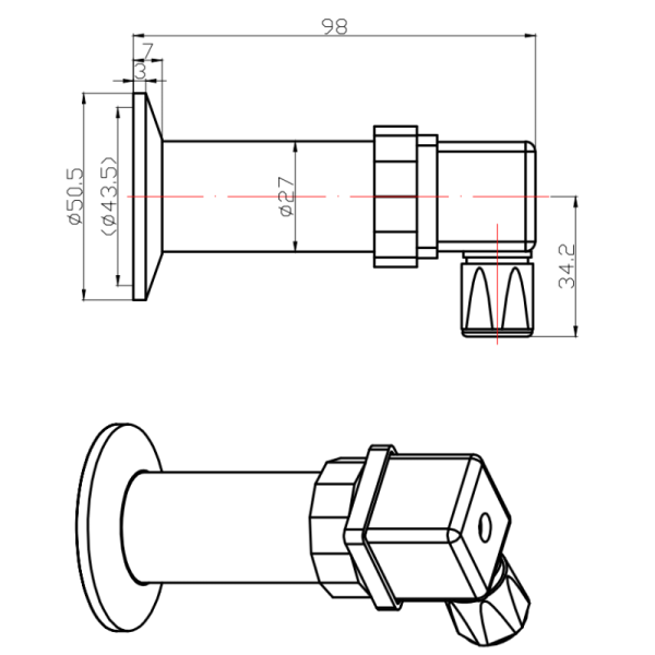 FD80F Intelligent Hygienic Pressure Transmitter Stability For Food / Bev / Med / Bio