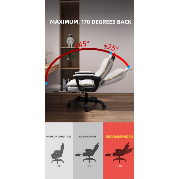 Swivel Ergonomic Folding Office Chair 2D Adjustable Headrest Back Chair Range Can Lie Down And Sit