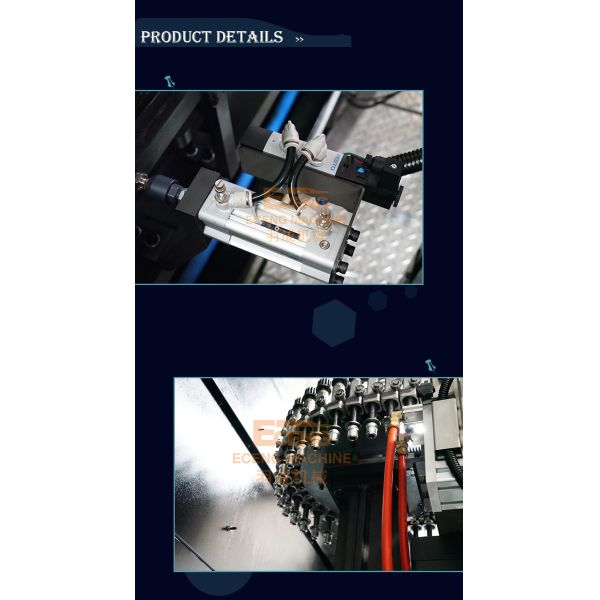 380V 50HZ 6 Cavity Stretch Blow Moulding Machine 5.5*1.8*1.9m