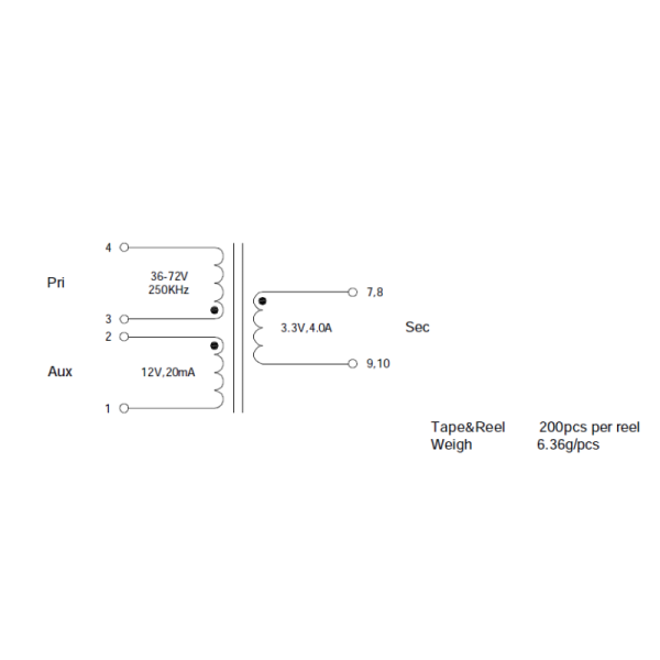 1500 Vrms Single Phase Urface Mount Transformer EP-558SG For Portable Device