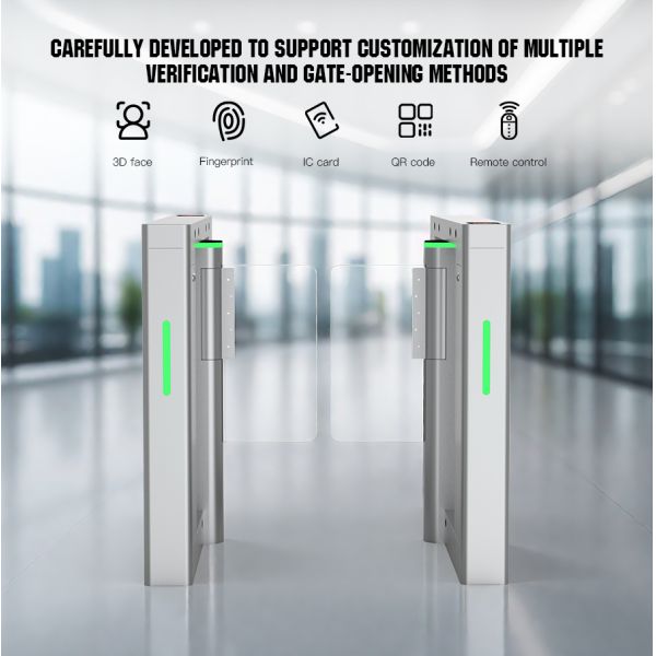 Access Control Speed gate Face Recognition Turnstile Swing Barrier IP55 50/60Hz