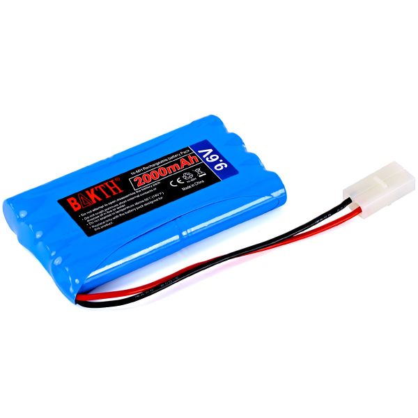 9.6V 2000mAh Nickel Metal Hydride Battery Pack BAKTH With Tamiya Connector
