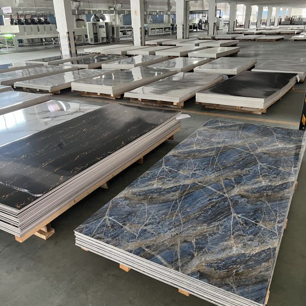 2.8mm Thickness PVC UV Marble Board for Interior Wall Decoration 1220x2800mm Exporter