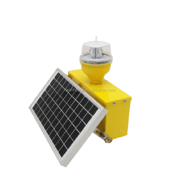 Solar Powered IP66 Waterproof Double Aviation Obstruction Light with 100,000 Hours Lifespan and Dusk-to-Dawn Operation