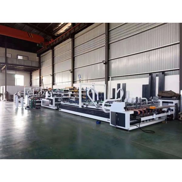ISO Auto Folder Gluer Machine , 4 6 Corner Corrugated Box Folding Machine