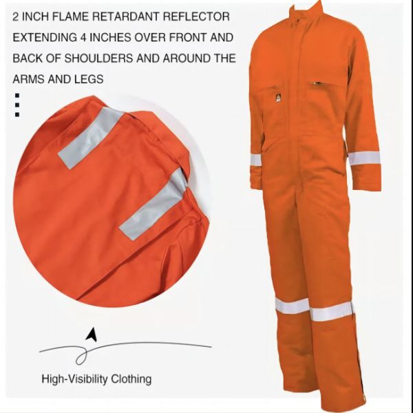 Fire Retardant 100% Cotton Breathable Safety Coverall Suit for Personal Protection