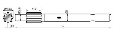Cop1238 T38 T45 T51 Threaded Shank Drill Bit Adapter For Rock Drill