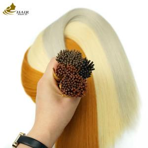 China 18 Inch Human Straight Prebonded Hair Extensions I Tip 50 Strands on sale