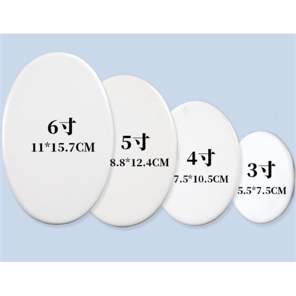 Blank Coated Oval Sublimation Ceramic Photo Tiles Memorial Portraits For Seniors Tombstone Ceramic Photo Tiles