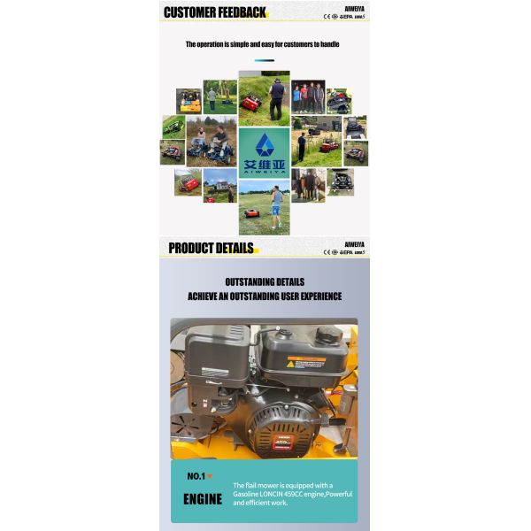 US Spot Professionally Made and Easy to Operate Household Efficient Intelligent Robot Garden Lawn Mower gasoline Flail mower