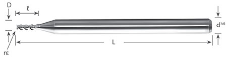 Standard Length Corner Radius End Mill For CNC Milling Machining Metal Working High Helix