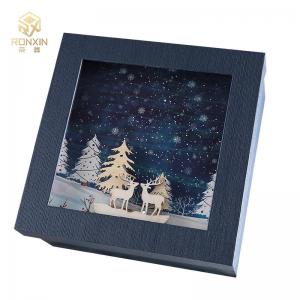 China Pantone Color Decorative Christmas Boxes With Window Square on sale