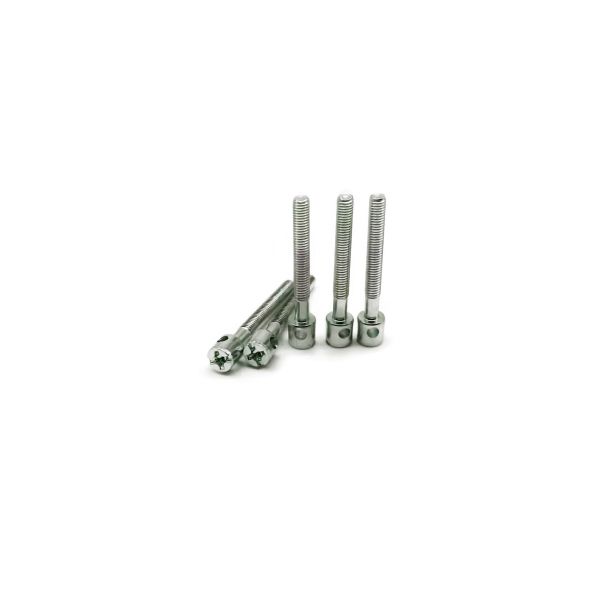 Blue Zinc Plated Carbon Steel Cross Groove Single Hole Galvanized Meter Screws M3*25 Zinc Plated Carbon Steel Hex Screw Fastener BS Standard M3x25 5.85g
