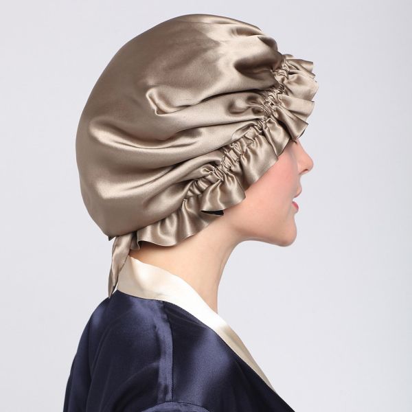 19mm Double Sided Reversible Silk Bonnet , Adults Silk Head Wrap Sleep