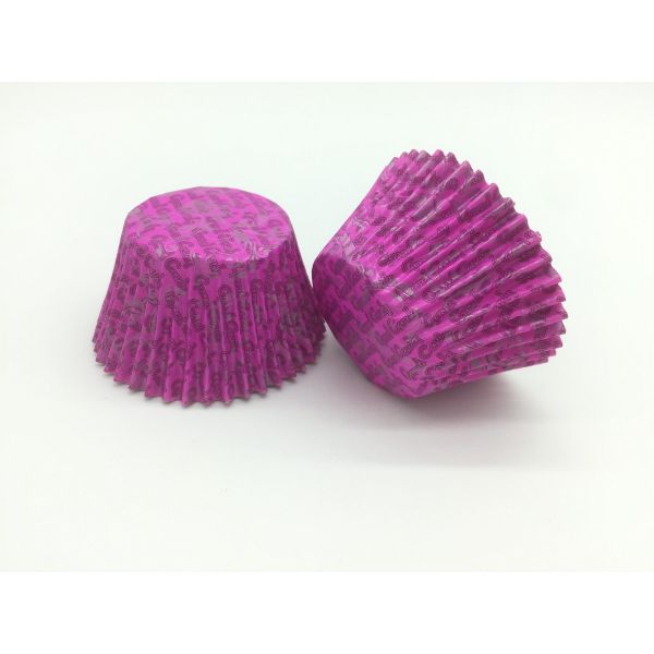 Luxuriant Purple Paper Cupcake Liners Printed Round Paper Cake Cup Mold Baking Set