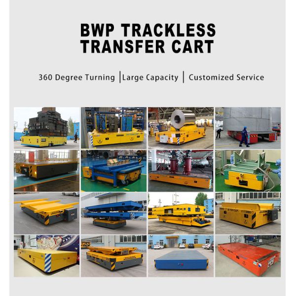 High Maneuverability 50 Tons Automatic Transfer Trolley For Marble Slab Transport