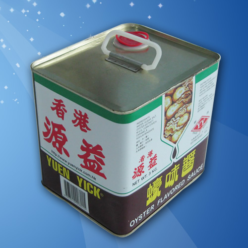 22L Large Square Tin Can CMYK Chemical Oil Pail Bucket