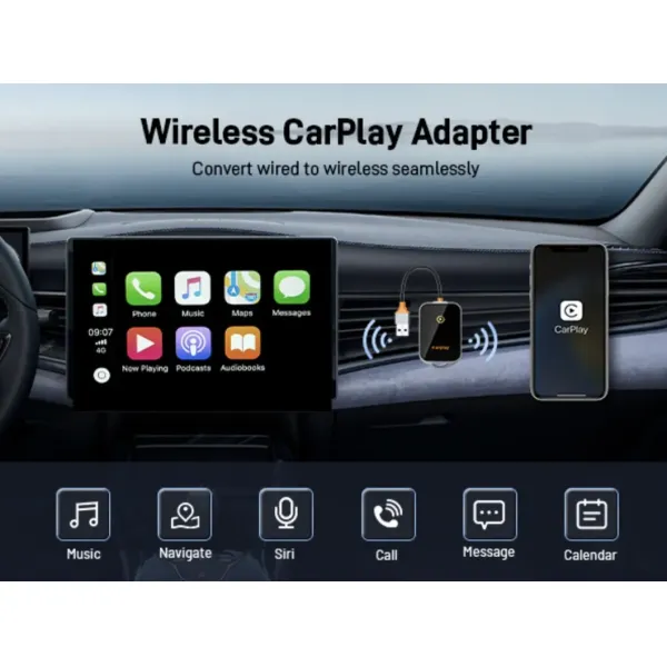5V Wireless Carplay Adapter For Apple Ios Fast Convert Wired To Wireless Carplay Dongle
