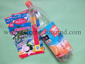 China Heat shrink label sleeve or tube for bottled beverage, drinks,juice and milk packing on sale