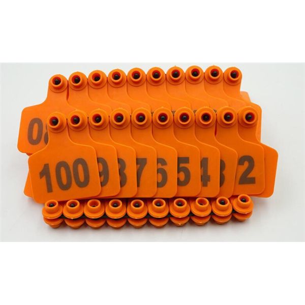 Animal Husbandry Goat Numbered Cattle Ear Tags Blank RFID TPU Material