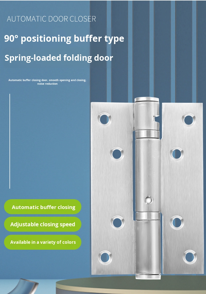 Modern Style 90 Degree Adjustable Automatic Positioning Flat Opening Invisible Door Damping Buffer Hinge 35mm Living Room