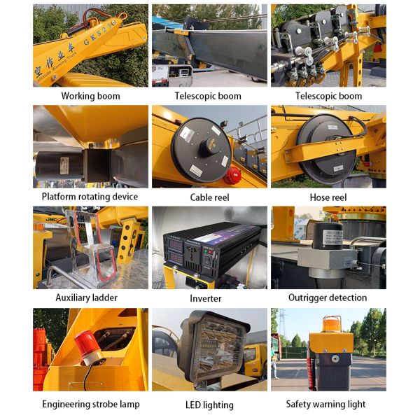 Customized Diesel 23m Telescopic Boom Bucket Vehicle Aerial work truck High-altitude Operation Truck