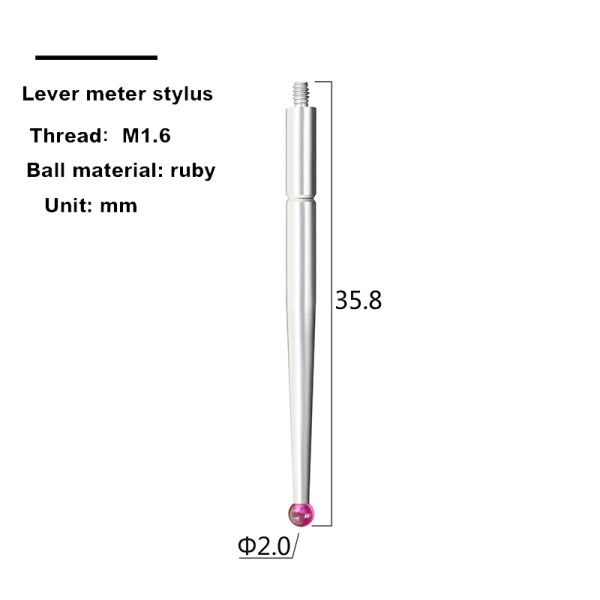 Renishaw M4 3 mm Ruby Ball Stylus Tungsten Carbide Ceramic Stem Ruby Ball Straight Styli for Most Applications