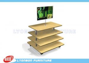 Buy cheap Customize MDF Wooden Gondola Display Stands Retail Fixtures With 4 Layers product