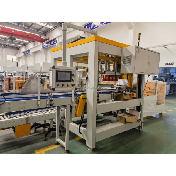 Electric Driven Bottle Top Loading Carton Packing Machine with PLC Control Technology
