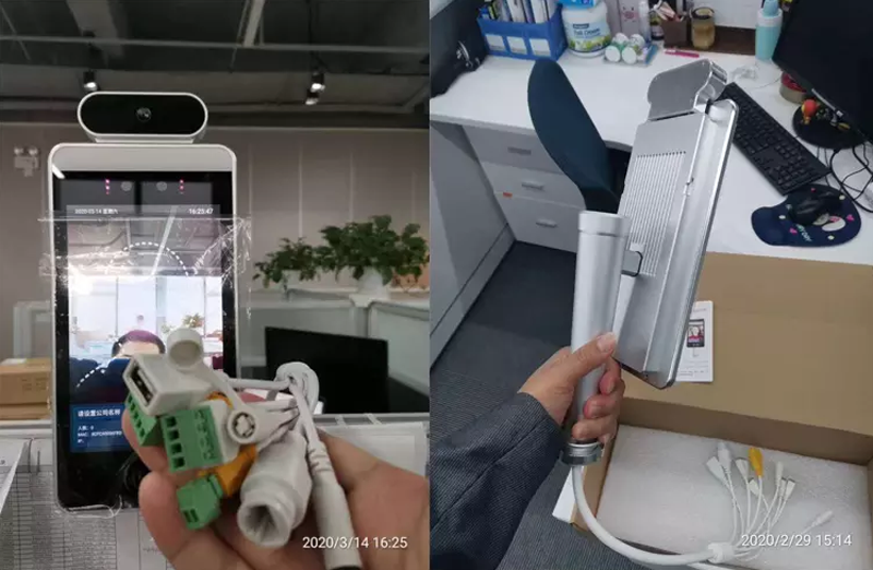 Door Access Control Face Recognition Device Non Contact Temperature Measuring