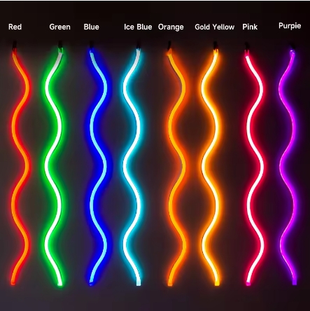 8mm Neon Strip Light 2835 LED 120LEDs/m 24V/12V Flexible Silicone for Signage Decoration