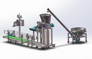 High Precision Semi Automatic Filling Machine , paper bag packing Machine For 10kg 50kg Wheat Flour / Milk Powder