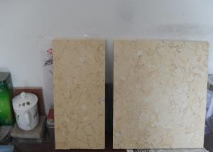 Light Yellow Natural Marble Tile Gold Beige 10mm / 12mm Thickness