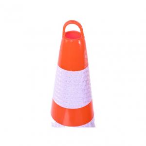 China Weather Resistant Traffic Safety Cone With Weighted Base PVC Lift Ring Traffic Cone on sale